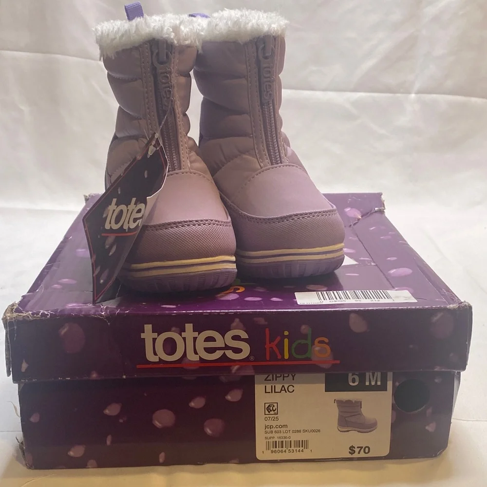 Totes Toddler Girls Zippy Waterproof‎ Insulated Flat Heel Winter Boots